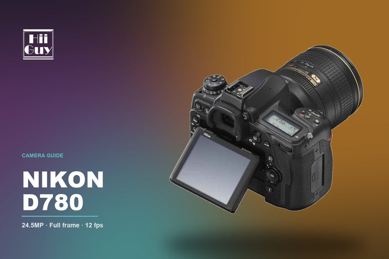 Nikon D780 DSLR body on a HiiGuy camera guide cover