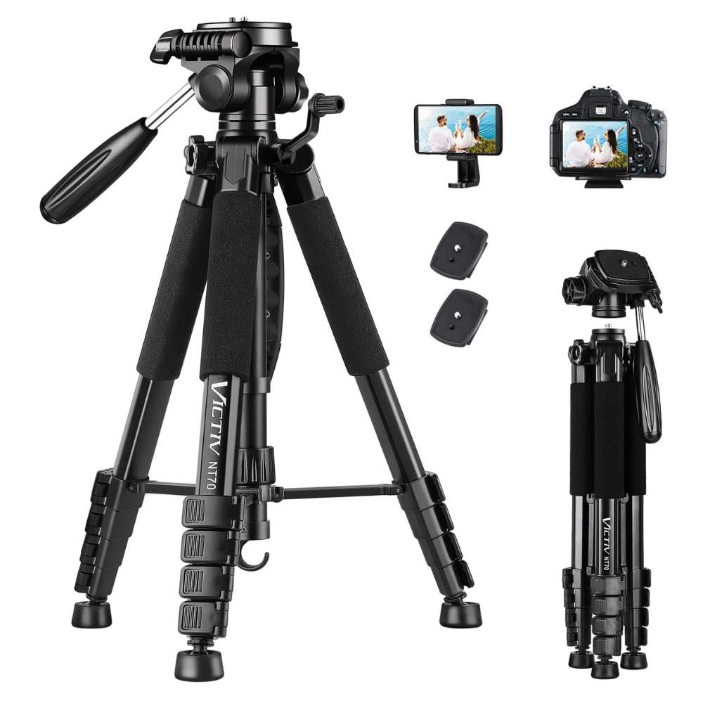 74” Camera Tripod, Tripod for Camera and Phone