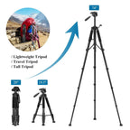74” Camera Tripod, Tripod for Camera and Phone