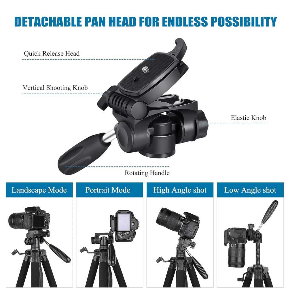 74” Camera Tripod, Tripod for Camera and Phone