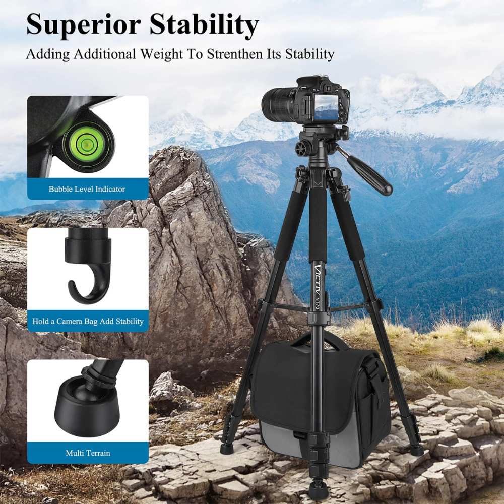 74” Camera Tripod, Tripod for Camera and Phone