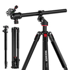  90 Inch Tall Overhead Horizontal Camera Tripod Monopod with Ball Head & Flexible Center Column, Metal DSLR Video Travel Stand, Arca Type QR Plate & Inverted Legs, Max Load 10 kg / 22 lbs, TP63