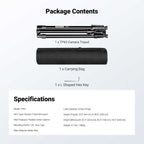  90 Inch Tall Overhead Horizontal Camera Tripod Monopod with Ball Head & Flexible Center Column, Metal DSLR Video Travel Stand, Arca Type QR Plate & Inverted Legs, Max Load 10 kg / 22 lbs, TP63