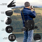 Waterproof Camera Sling Bag Crossbody Camera Bags for Photographers with Rain Cover