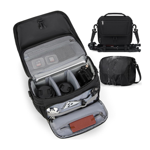 Waterproof Camera Sling Bag Crossbody Camera Bags for Photographers with Rain Cover