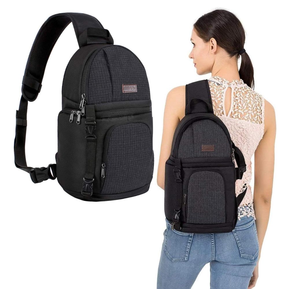 Minimalist Camera Sling Bag – Travel Ready- Black