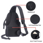 Minimalist Camera Sling Bag – Travel Ready- Black