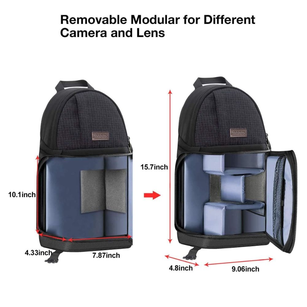 Minimalist Camera Sling Bag – Travel Ready- Black