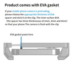 Black Apexel spring-loaded phone clamp with a threaded lens ring in the centre and a tripod screw hole on the side