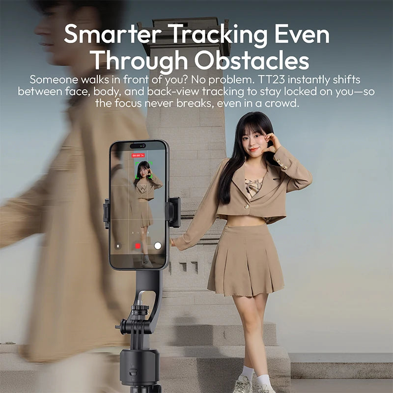 Black Ulanzi selfie stick tripod with a phone clamp and detachable remote, plus the rotating head and the folded stick