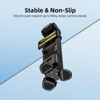 Small black Brdrc tripod base with three short folding feet around a round top plate and a screw mount