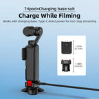Small black Brdrc tripod base with three short folding feet around a round top plate and a screw mount