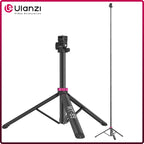 Black Ulanzi MT-89 tripod with a pink locking ring and a small mount head, shown short and fully extended