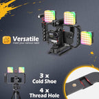 Smartphone Camera Stabilizer Kit, Portable Handle Grip Handheld Video Rig