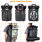 Waterproof Camera Backpack, Rolling Photo Bag for DSLR SLR Mirrorless Camera 