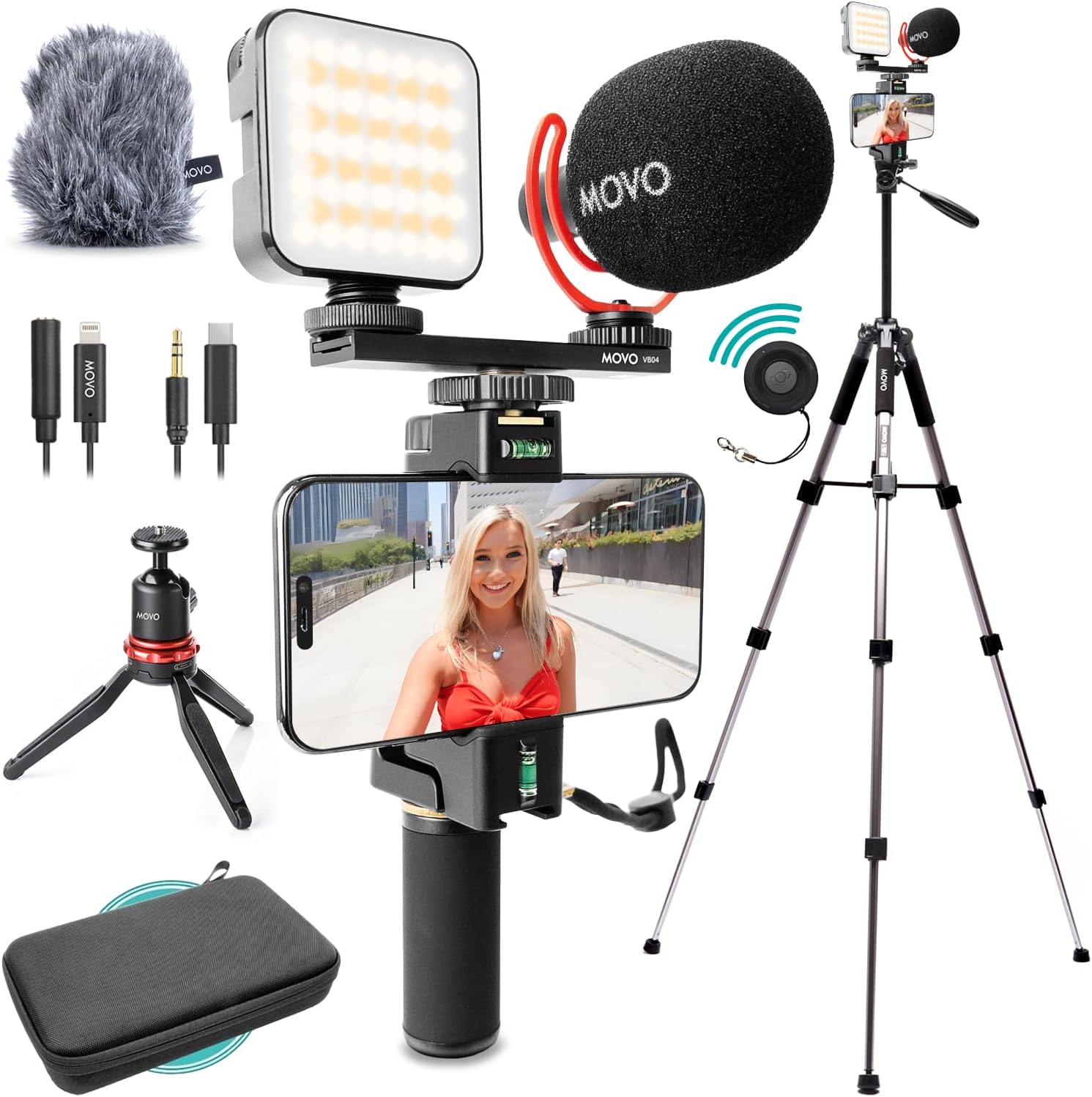 All-in-One Vlogging Kit with Tripod, Mic & Light – Creator-Ready Setup