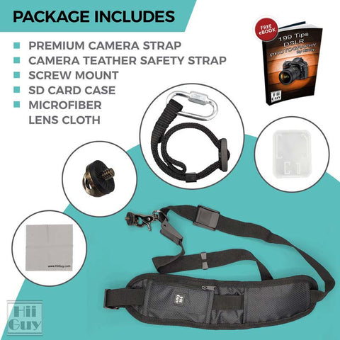 HiiGuy Camera Strap Extra Long 44 Inch Camera Straps for Photographers